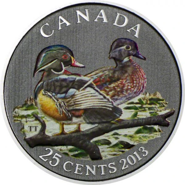 0,25 dolar CuNi Kanadské kachny UN