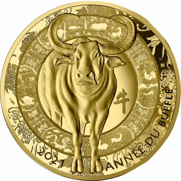 Lunární buvol 2021, Pařížská mincovna, 1/4 oz zlata