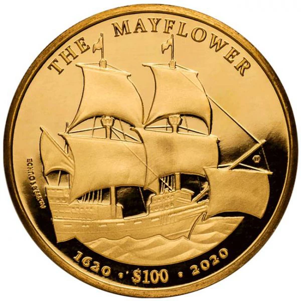 100 dolar Zlatá mince Mayflower 1 Oz