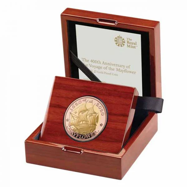2 libra Zlatá mince Mayflower