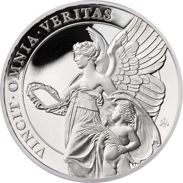 1 libra Stříbrná mince Pravda - Druhé vydání ze série Queens Virtues 1 Oz