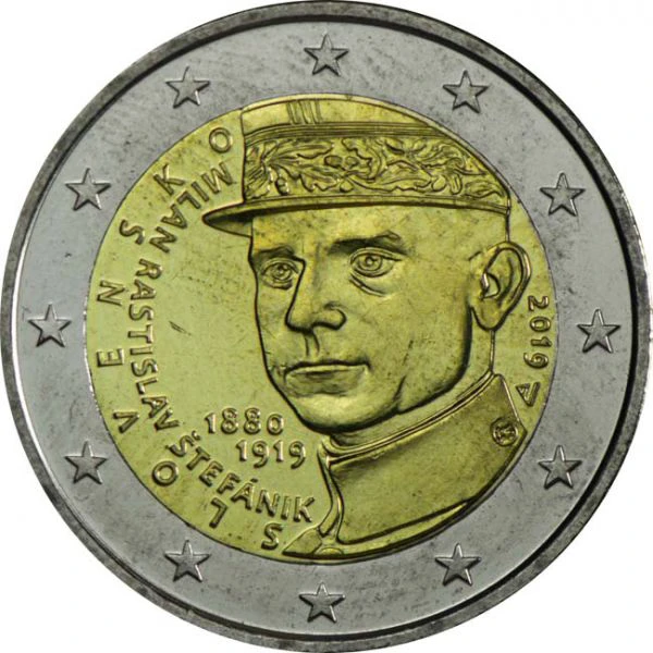 2 Euro CuNi Milan Rastislav Štefánik