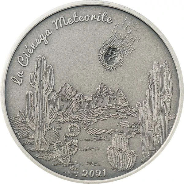 Meteorit La Ciénega v Mexiku, 1 oz stříbra, antický vzhled