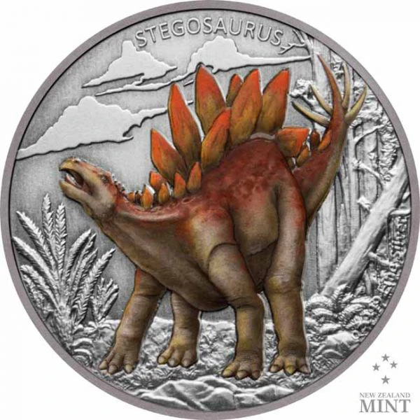 2 dolar Stříbrná mince Stegosaurus