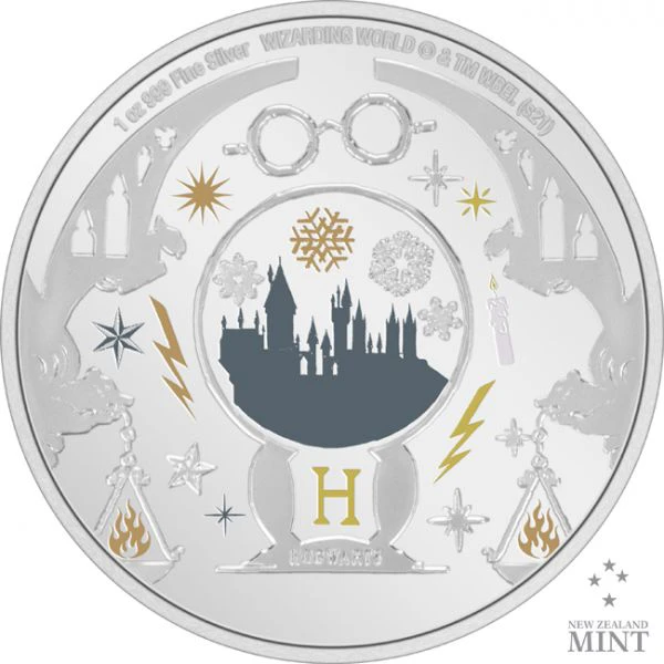 Vánoční pozdravy 2021 - Harry Potter,  1 oz stříbra