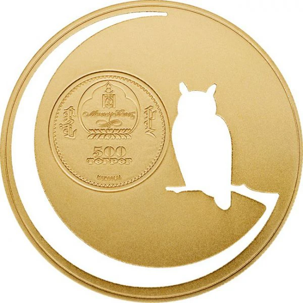 500 tugrik Stříbrná mince Sova UN 1/2 Oz