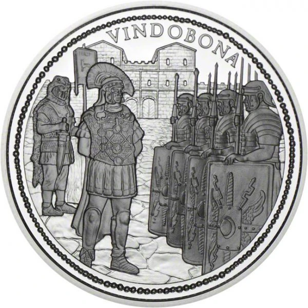 20 Euro Stříbrná mince Řím na Dunaji Vindobona PP