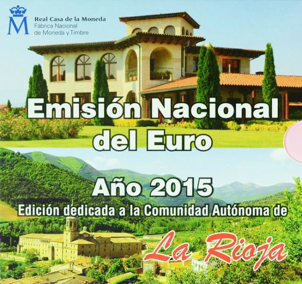 5,88 Euro kurz set Španělsko 2015 - La Rioja UN