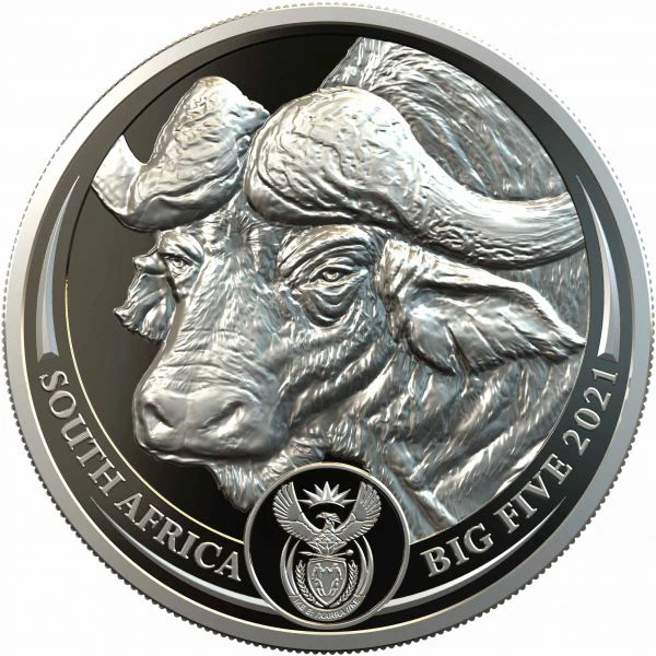 Big Five I - Bůvol 2021, 1 oz platiny