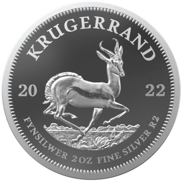 Krugerrand 2 uncová stříbrná mince