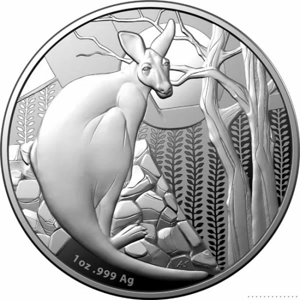 Klokan 2022, 1 oz stříbra v etuji