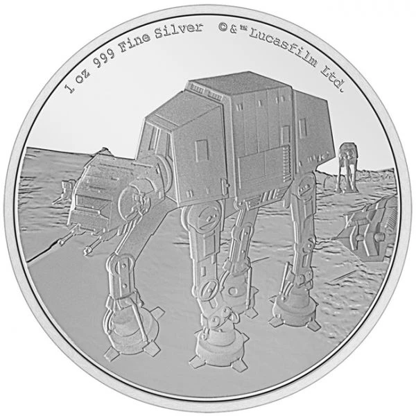 Vozidla Star Wars: AT-AT Walker 1 oz stříbro