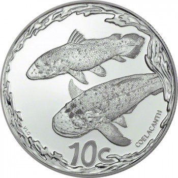 0,10 rand Stříbrná mince Isimangaliso MPA - Latimérie podivná PP