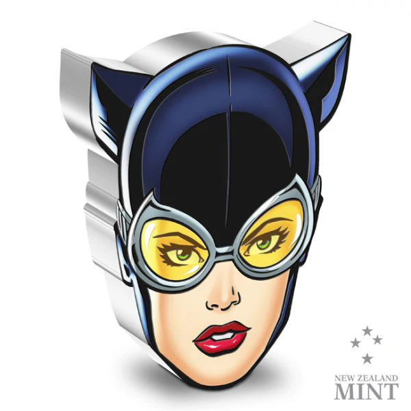 Faces of Gotham: Catwoman 1 unce stříbrná barevná mince