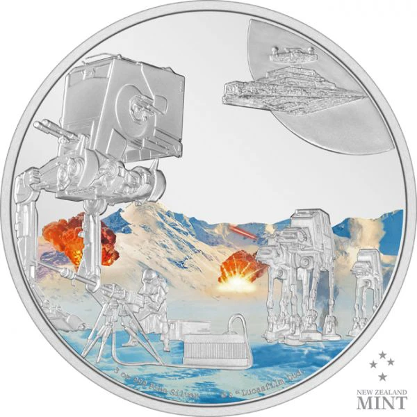 Bitevní scény - Hoth 3 unce stříbra