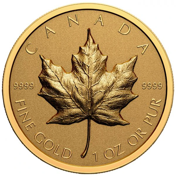 Maple Leaf 1 unce zlata ultra vysoký reliéf 2022