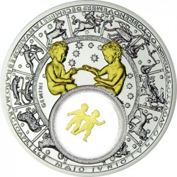 20 rubl Stříbrná mince Znamení zvěrokruhu - Blíženci PP