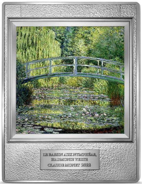 Obraz od Clauda Moneta - Jezírko s lekníny v barvě, 1/2 kg stříbra
