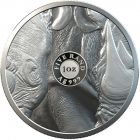 Sada stříbrných mincí Big Five - Nosorožec 2 Oz