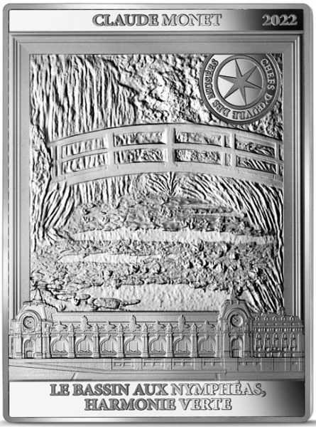 Obraz od Clauda Moneta - Jezírko s lekníny, 100 g stříbra