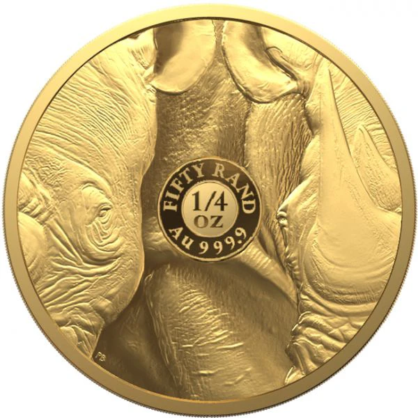 Big Five II - Nosorožec 2022, 1/4 oz zlata