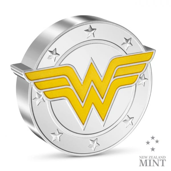 Wonder Woman - barevné logo,1 oz stříbra