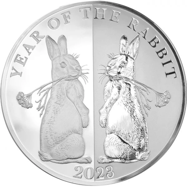 Lunární králík-edice Zrcadlo, 1 oz stříbra