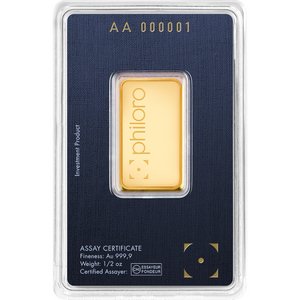 Gold bar Philoro 1/2 Oz  