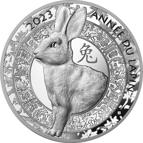 Lunární králík 10 Eur stříbrný