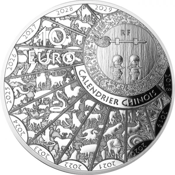 Lunární králík 10 Eur stříbrný