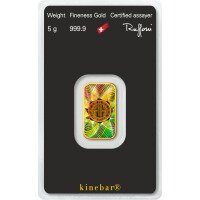 Zlatý slitek Argor Heraeus - Kinebar, 5 g