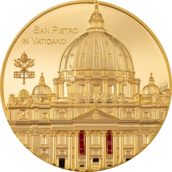 Tiffany Art Metropolis - San Pietro 5 uncí zlata s ultra vysokým reliéfem