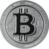 Stříbrná mince Bitcoin 2022, 1 oz
