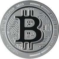 Stříbrná mince Bitcoin 2022, 1 oz