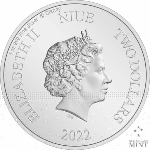 101 dalmatinů 1 unce stříbrná mince v barvě 