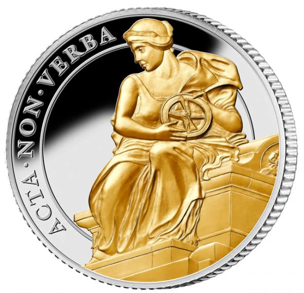 Queens Virtues (Královniny cnosti) - Constancy/Vytrvalost 1 oz stříbra, pozlaceno
