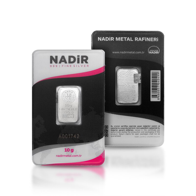 Stříbrný slitek 10 g Nadir Metal Rafineri