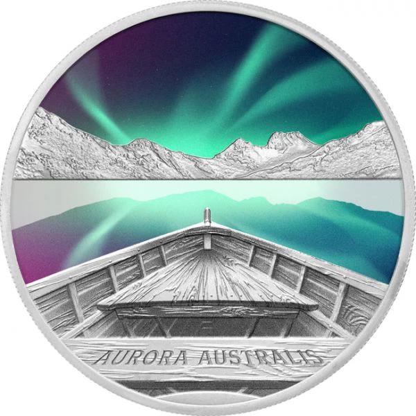 Jižní polární záře 2022 (Aurora Australis) 1 oz stříbra