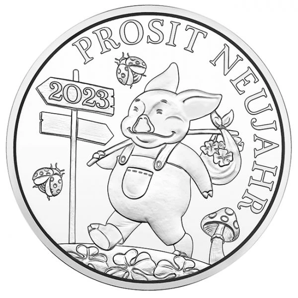 Šťastný žeton 2023 stříbrný