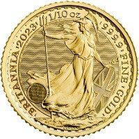 Zlatá mince Britannia Charles III 2023 - 1/10 oz 