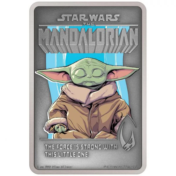 Mandalorian Grogu stříbro