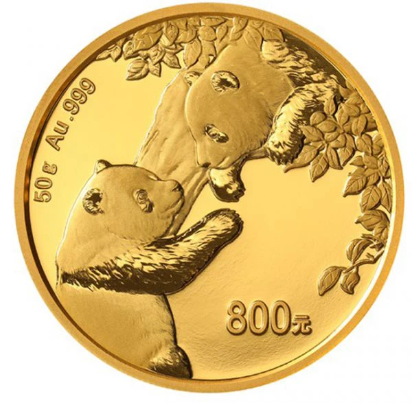 Zlatá mince Panda 50 g - 2023