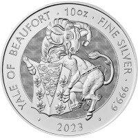 Stříbrná mince 10 Oz Tudorovská zvířata Yale of Beaufort | 2023