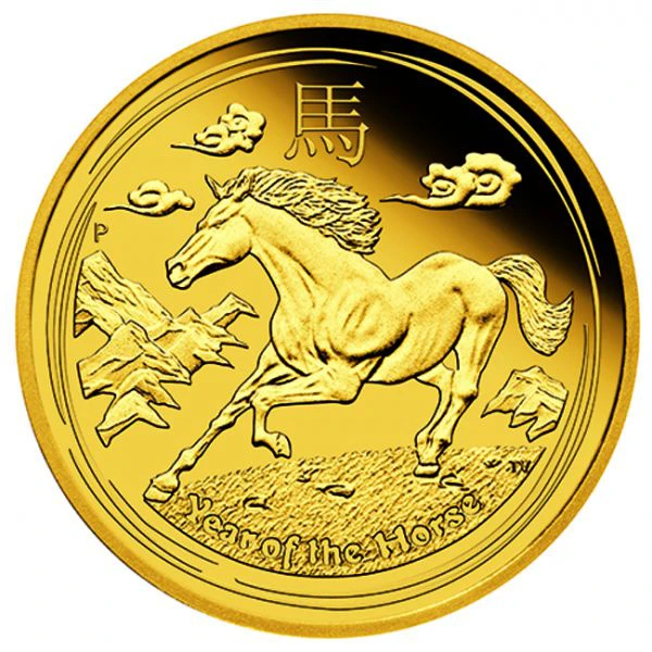 Zlatá mince Lunární série II - Rok Koně 2014, 1 oz