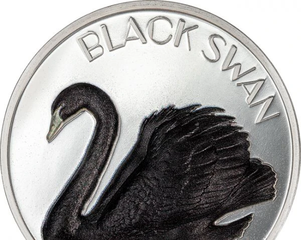 Černá labuť, 2 oz stříbra