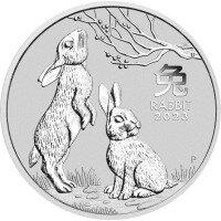 Stříbrná mince Rok králíka 2023, 1000 g