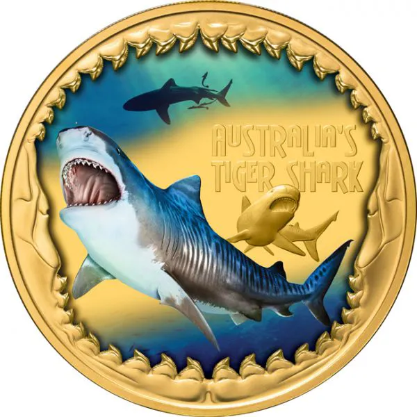 Žralok tygří, 1 oz zlata 