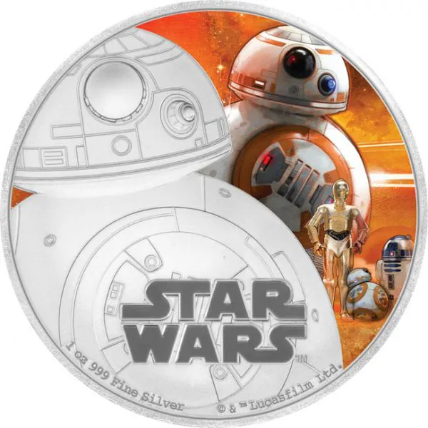 Hvězdné války: BB-8, 1 oz stříbra