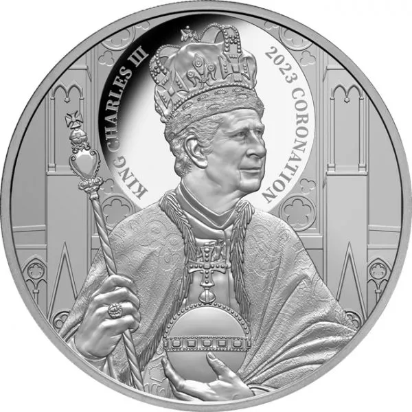 Korunovace krále Charles III. - Portrét, 1 oz stříbra