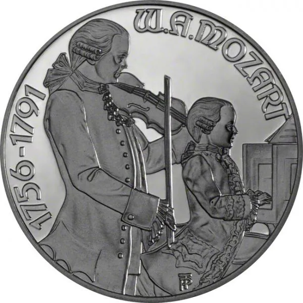 Wolfgang Amadeus Mozart - Salzburg, stříbrná mince